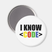 Ich kenne CODE Lustiger Programmierer Coder Entwic Magnet (Vorderseite/Rückseite)