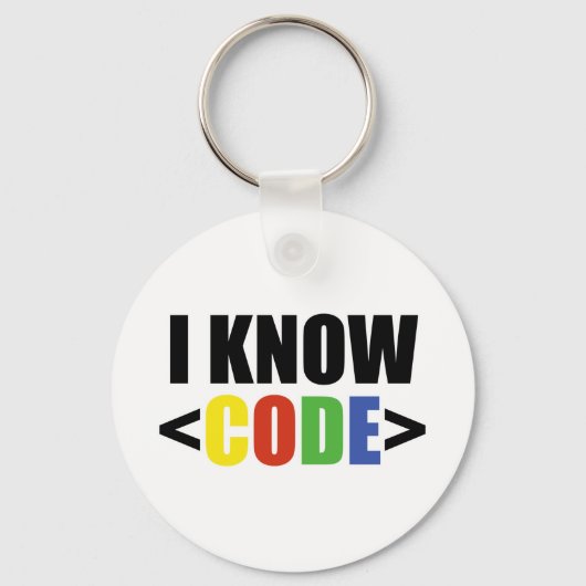Ich kenne CODE Lustiger Programmierer Coder Entwic Schlüsselanhänger (Vorderseite)