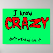 Ich kenne Crazy Funny Funny Poster Spaß (Vorne)
