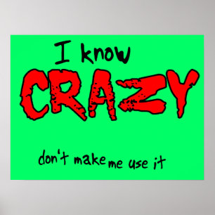 Ich kenne Crazy Funny Funny Poster Spaß