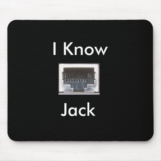 Ich kenne den Ethernet-Netzwerk-Jack Mousepad (Vorne)
