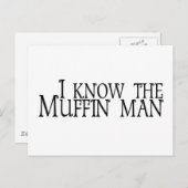 Ich kenne den Muffin-Mann Postkarte (Vorne/Hinten)