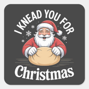 Ich kenne dich für Weihnachtsgebäck Weihnachten We Quadratischer Aufkleber