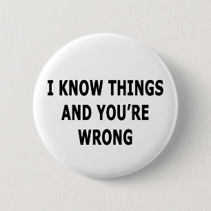 Ich kenne die Dinge Button