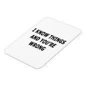 Ich kenne die Dinge Magnet (Linke Seite)