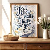 Ich kenne die Pläne, die ich habe: Jeremiah 29:11  Poster