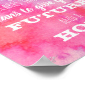 Ich kenne die Pläne Drehbuch rosa Lila Wasserfarbe Poster (Ecke)