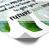 Ich kenne die Pläne Jeremiah 29:11 Monstera-Blätte Poster (Ecke)