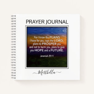 ICH KENNE DIE PLANS Jeremiah 29 Prayer Journal Notizblock