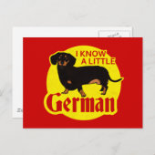 Ich kenne ein bisschen Deutsch Postkarte (Vorne/Hinten)