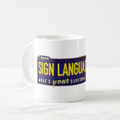 Ich kenne Gebärdensprache. Tasse (Vorderseite Links)