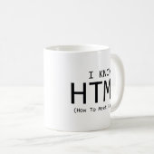 Ich kenne HTML (Wie man Ladys trifft) Kaffee-Tasse Kaffeetasse (VorderseiteRechts)