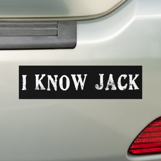 Ich kenne Jack Autoaufkleber (Auf Auto)