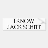 Ich kenne Jack Schitt Autoaufkleber (Vorne)