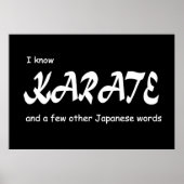 Ich kenne Karate und andere japanische Wörter. Fun Poster (Vorne)