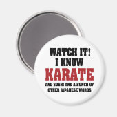 Ich kenne Karate! Und Sushi und andere japanische Magnet (Vorderseite/Rückseite)
