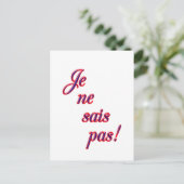 Ich kenne keine Postkarte (Stehend Vorderseite)