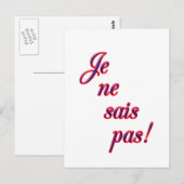 Ich kenne keine Postkarte (Vorne/Hinten)