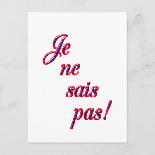 Ich kenne keine Postkarte (Vorderseite)