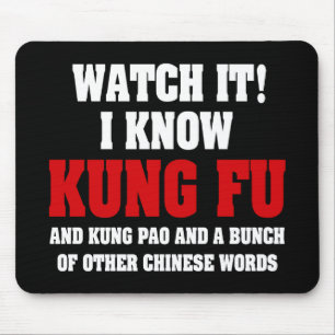 Ich kenne Kung Fu und Kung Pao - Funny Martial Art Mousepad