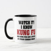 Ich kenne Kung Fu und Kung Pao - Funny Martial Art Tasse (Links)