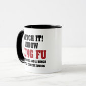 Ich kenne Kung Fu und Kung Pao - Funny Martial Art Tasse (Vorderseite Links)