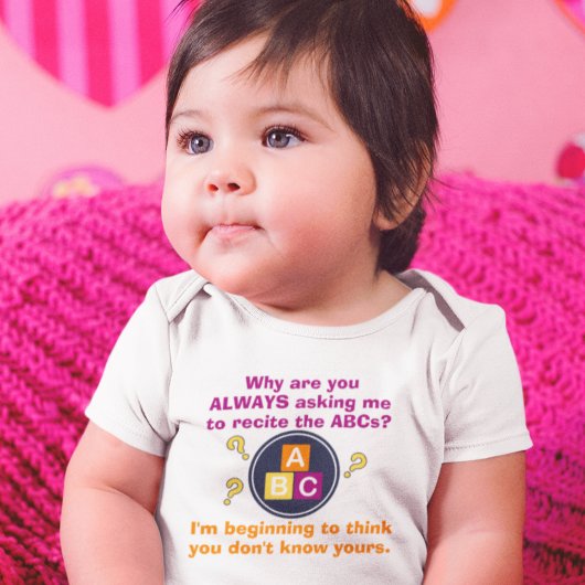 Ich kenne meine ABCs, oder? Baby Strampler