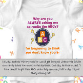 Ich kenne meine ABCs, oder? Baby Strampler