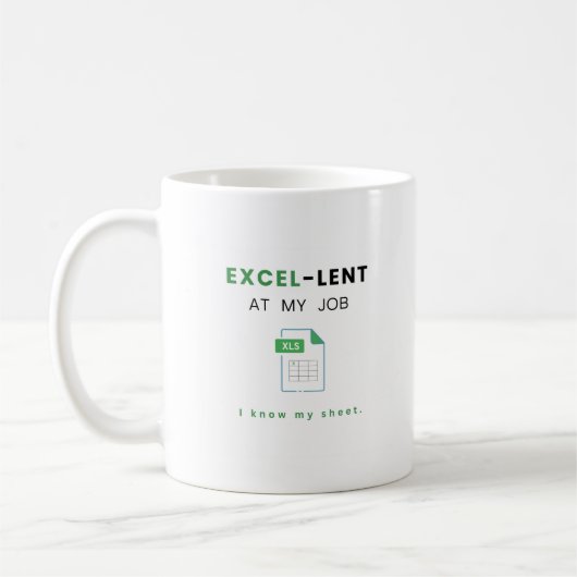 Ich kenne meine Tabelle | Funny CPA Accounting Tas Kaffeetasse (Links)