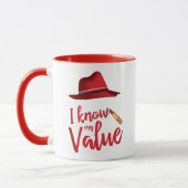 Ich kenne meinen Wert Tasse (Links)