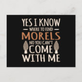 Ich kenne Morels Jagd Pilzjäger Jäger Mykologe G Postkarte (Vorderseite)