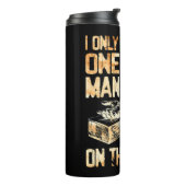 Ich kenne nur einen Mann, und er stirbt am Kreuz  Thermosbecher (Nach links gedreht)