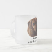 Ich kenne Sie Liebe ich Dackel-Tasse Mattglastasse (Vorderseite Links)