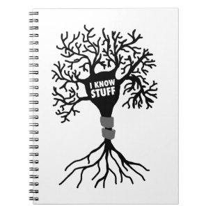 Ich kenne Stuff Neuron Silhouette Notizblock