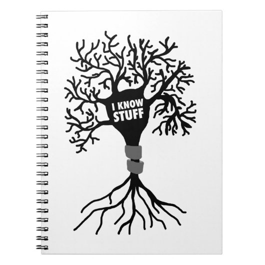 Ich kenne Stuff Neuron Silhouette Notizblock (Vorderseite)