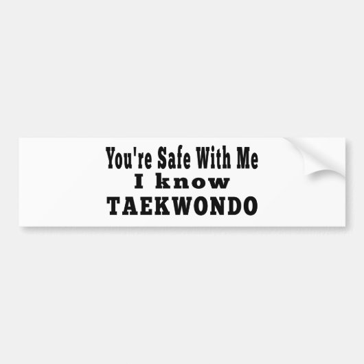 Ich kenne Taekwondo Autoaufkleber (Vorne)