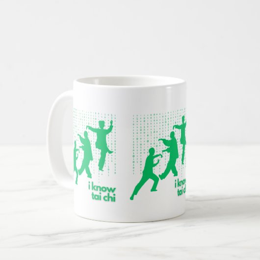 Ich kenne Tai Chi Matrix Kaffeetasse (Vorderseite Links)