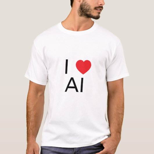 Ich ❤️ KI T-Shirt (Vorderseite)