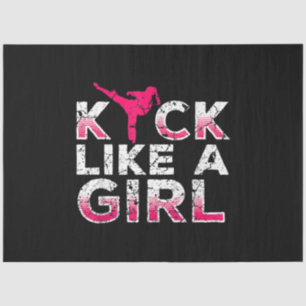 Ich kick wie ein Girl Karate Kickboxing Seidenpapier