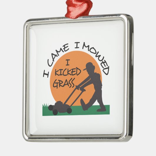 ICH KICKTE GRASS SILBERNES ORNAMENT (Links)