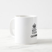 Ich kippe behalte Ruhe Im Zwillinge Kaffeetasse (Vorderseite Links)