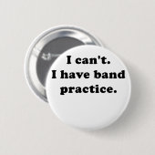 Ich kippe mich habe Band-Praxis Button (Vorne & Hinten)