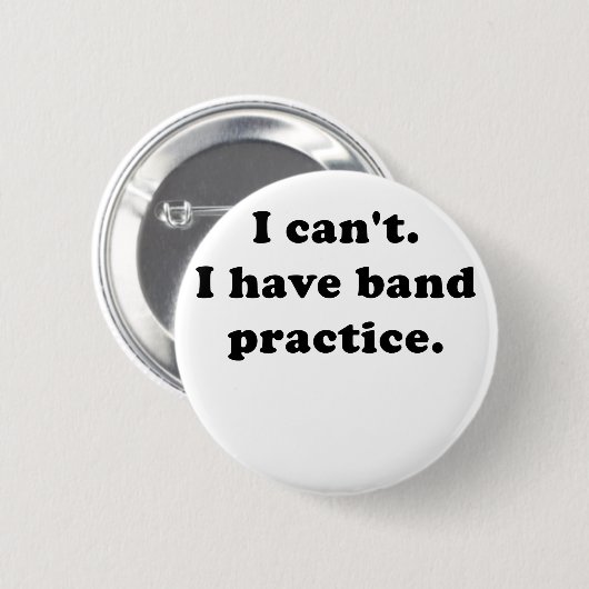 Ich kippe mich habe Band-Praxis Button (Vorne & Hinten)