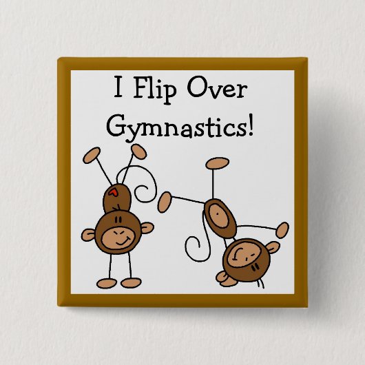 Ich kippe über die Gymnastik Button (Vorderseite)