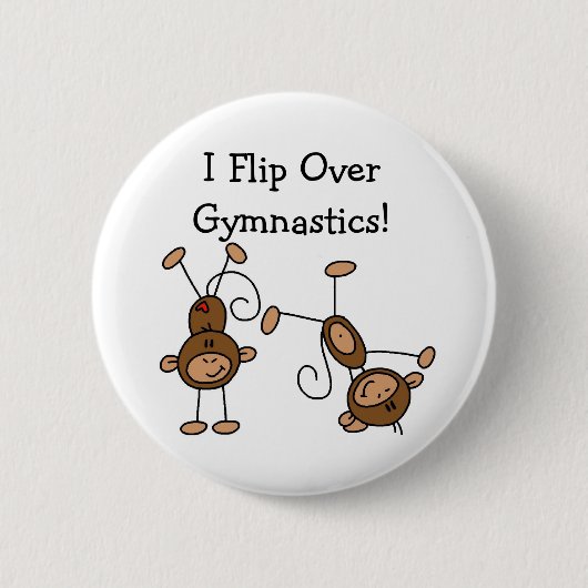 Ich kippe über die Gymnastik Button (Vorderseite)