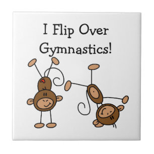 Ich kippe über die Gymnastik Fliese