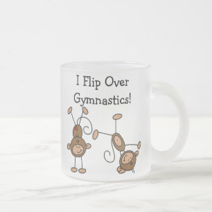 Ich kippe über die Gymnastik Mattglastasse