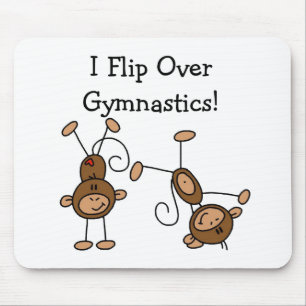 Ich kippe über die Gymnastik Mousepad