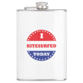 Ich Kitesurfen heute Flachmann (Vorderseite)