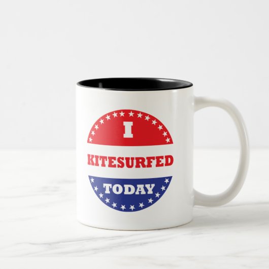 Ich Kitesurfen heute Zweifarbige Tasse (Rechts)